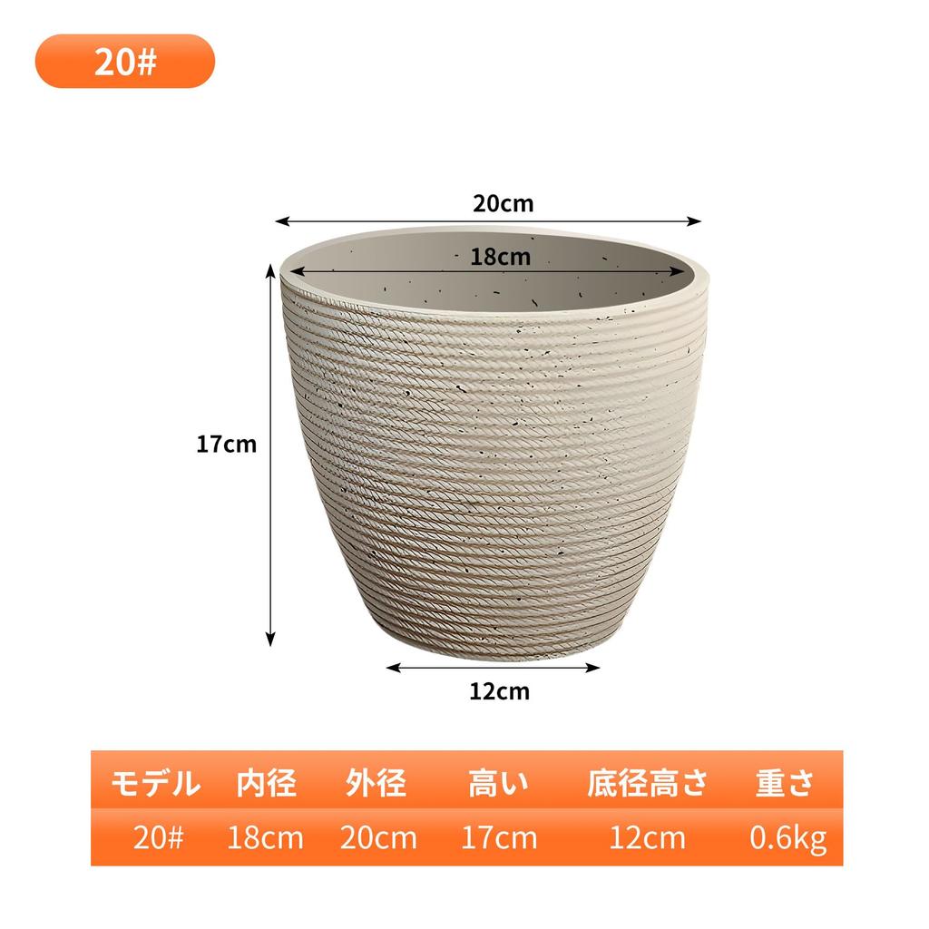 DADAGUAI Planter for Houseplants with Medium Flower Pot Stylish with Drainage for Indoor and Outdoor Round Flower Plastic Saucer, Size, Thickened,