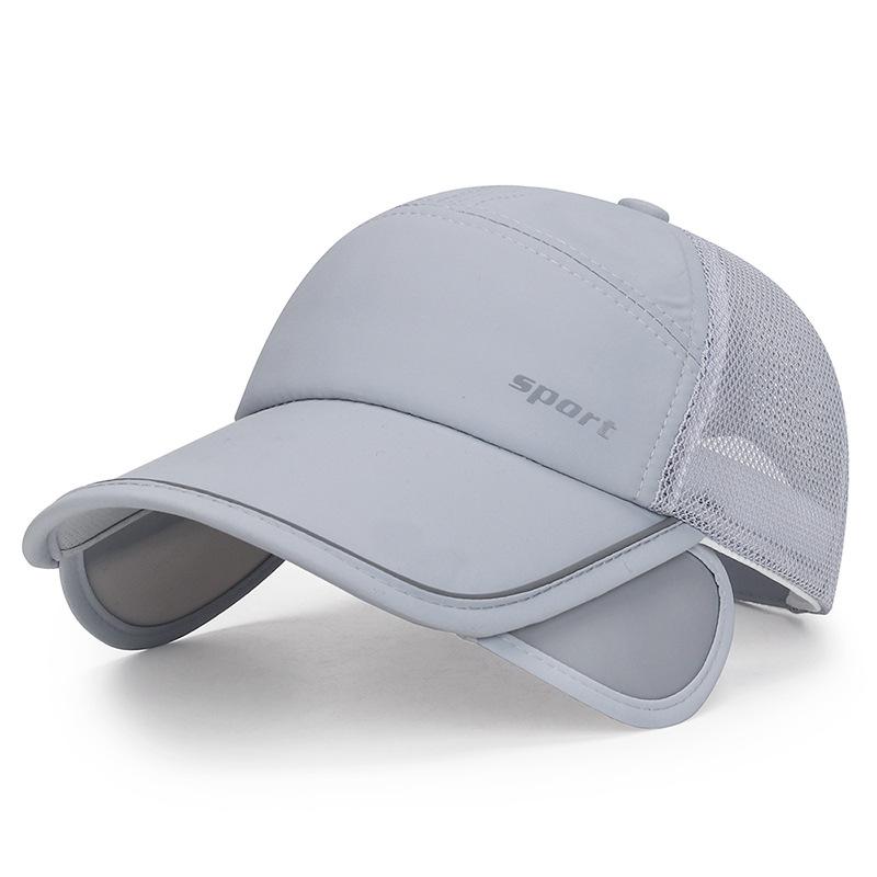 Spring and Summer Men's and Women's Sunshade Drawstring Fishing Baseball Cap Reflective Printed Cap