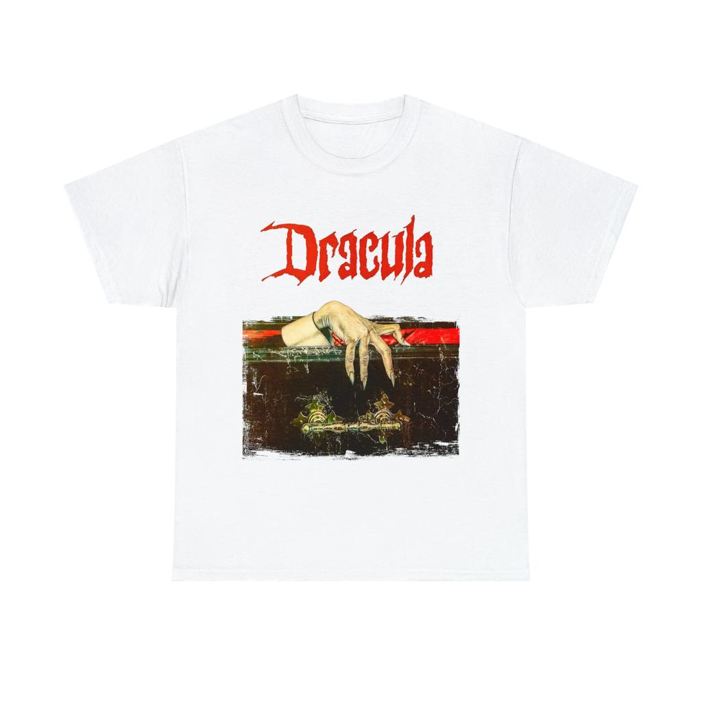 Retro Dracula Tshirt Classic Horror Novel Cover Tshirt Four Seasons New Style Unisex Casual Tshirt