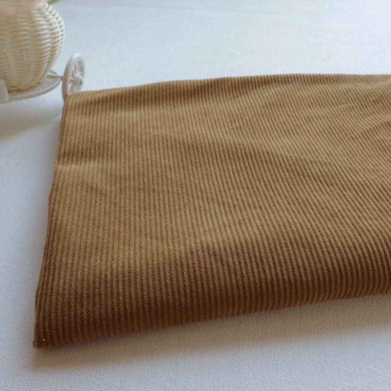 Solid-Color Ribbed Corduroy Jacket and Shirt-Smock in Silk Fabric