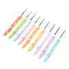 9pcs Knitting Needles Soft Pottery Handle Aluminum Knitting Needles Set Comfortable Grip Festival Gift for DIY Scarves Gloves