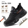 Men's Steel Toe Cap Safety Shoes: Breathable, Anti-Smash, Anti-Puncture, and Wear-Resistant for Cross-Border Labor Protection.