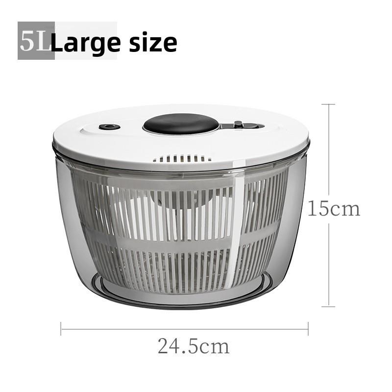 Multi Function Salad Spinner Basket With Manual Rotation For Fresh Fruit And Vegetable Washing