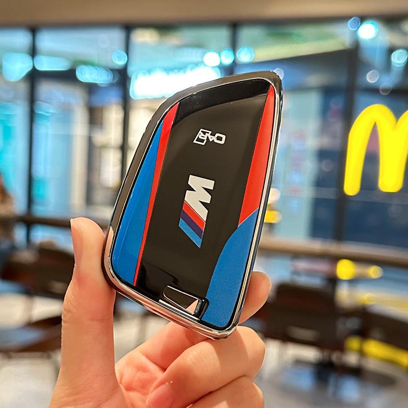 Racing Style TPU Car Key Case Cover Bag Protection Shell for BMW X1 X3 X5 X6 X7 1 3 5 6 7 Series G20 G30 G11 F15 F16 G01 G02 F48 ysbf88
