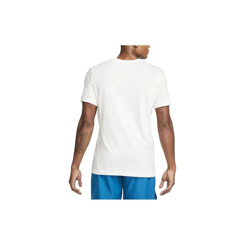 Nike Round Neck Letter Print Sports Short Sleeve T-Shirt Men Tops White DZ2635-133