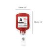 Stylish Blood Type Badge Holder Blood Type Badge Reel Acrylic Material Badge Holder Perfect for Healthcare Professionals