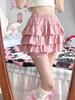 Ruffles Mini Skirt for Women Kawaii Lolita A Line Skirts Shorts Y2K Sweet Style Clothing Harajuku