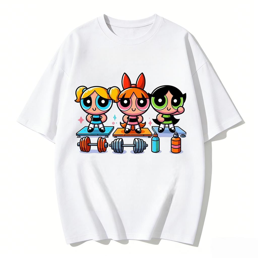 2026 Super Kraftvolle Mädchenbluse Training Streetwear T-Shirts Damen-T-Shirt Klassisches Fitnessstudio Fitness Familien-Passende Outfits Sommer Oberteile