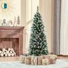 Artificial Christmas Tree 150cm 408 Branches Berries and Pinecones Snowy Tips Indoor Christmas Decoration Green