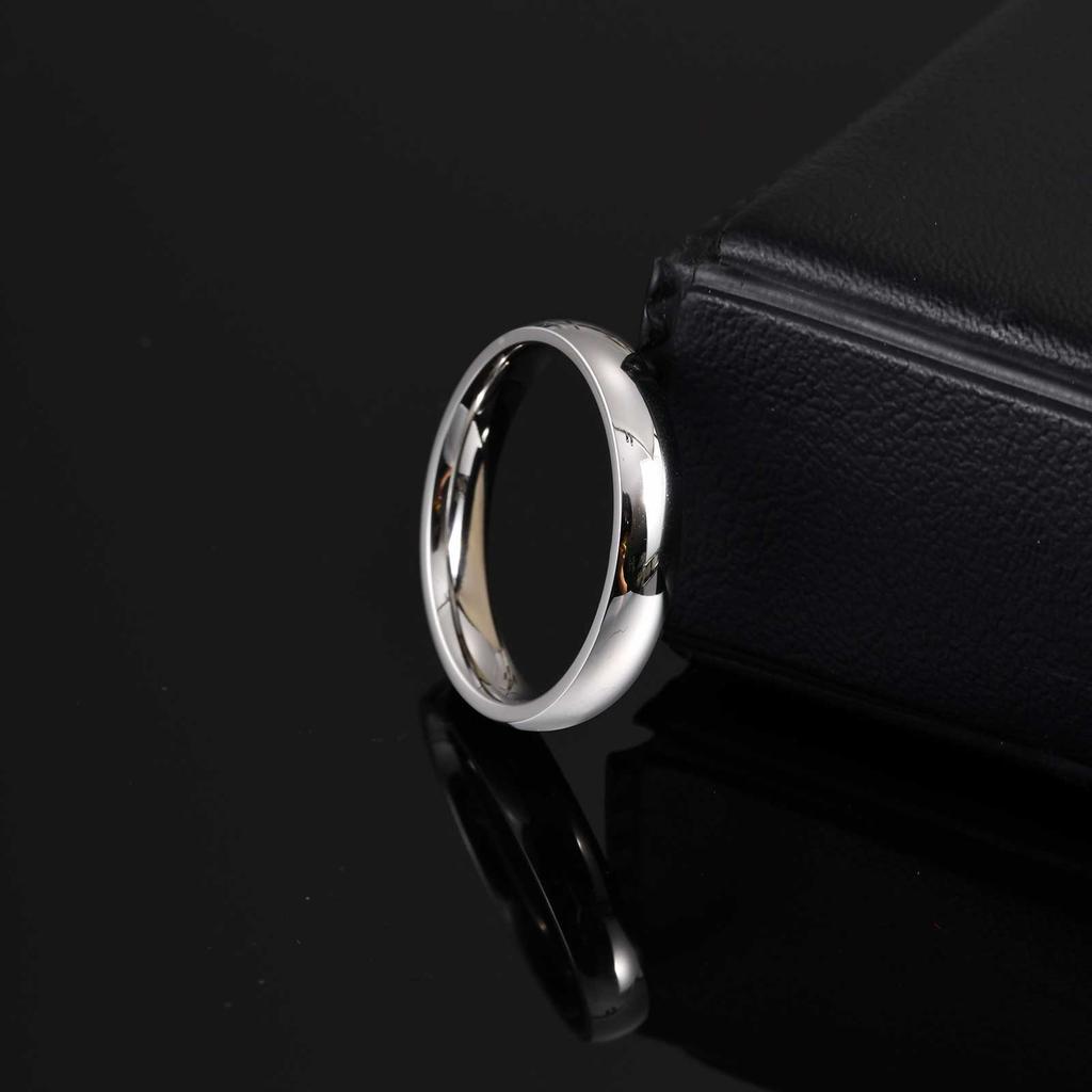 4mm Simple Stainless Steel Wedding Ring for Women Men Gold Plated Engagement Wedding Band Couple Jewelry Sizes 6 7 8 9 10 11 12