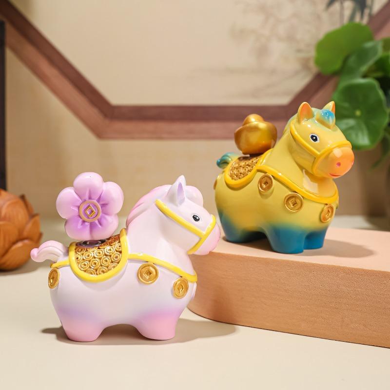 Xiao Ma Fu Fu Drehen Drehen Spaß Tischdekoration, Studenten- und Kindergeschenk, Tierkreisdekoration, Tempel