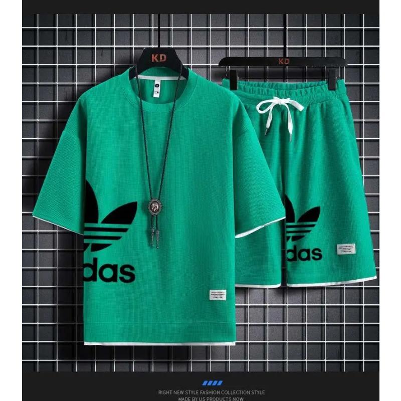 Nuovissimo Abbigliamento Sportivo Estivo Comodo da Uomo, Set Due Pezzi T-shirt a Maniche Corte e Pantaloncini Casual da Pallacanestro 2025