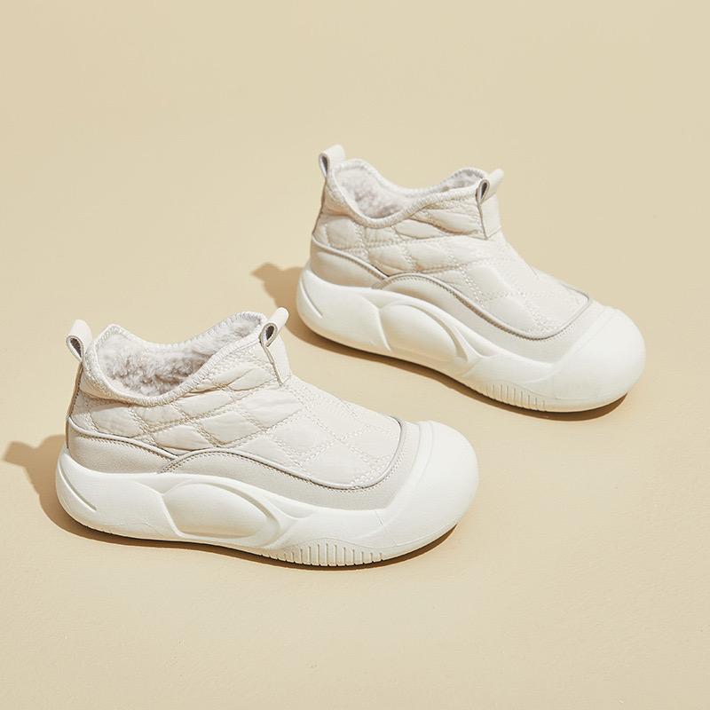 Thickened Plush Women's Sports Shoes 2025 New Winter Thick Soled Warm Cotton Shoes Fashionable Thick Soled Casual Snow Boots