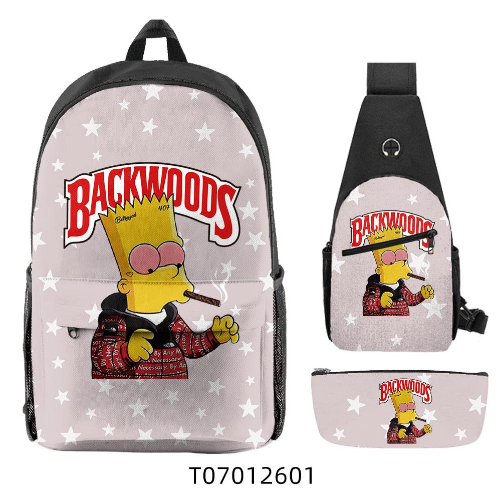 Popular Backwoods Cigar 3D Backpack Campus Student Backpack Travel Bag