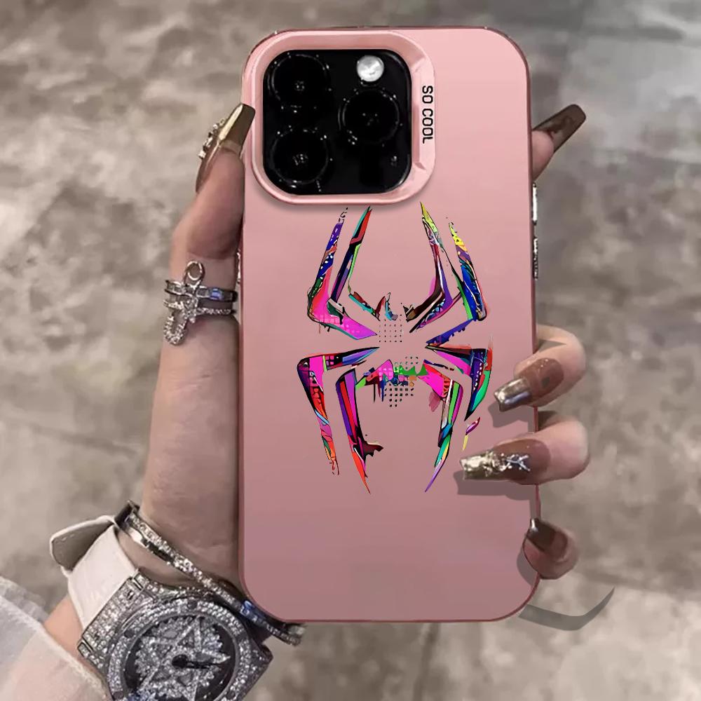 Cyberpunk-Style Spider Phone Case For iPhone 17 Pro Max 17e 16e 15 17 Air 14 13 12 11 Pro Max 8 Plus X IMD Shockproof Cover