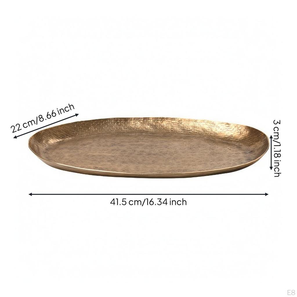 Decorative Aluminum Tray | Smooth Electroplated Finish, contemporary minimalist Style, Metal