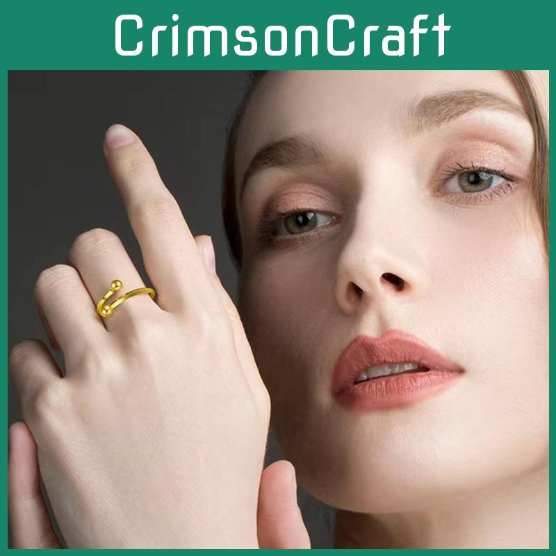 Chic Vintage Copper Gold Plated Adjustable Ring For Women Unique Geometric Jewelry Piece
