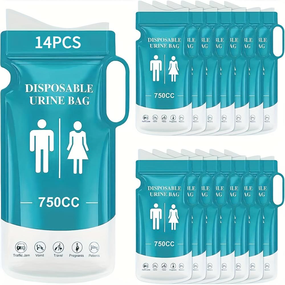Portable Disposable Urine 14 Pack Gel Based Leak Proof Sanitary Urinal Lightweight Compact Travel Camping Emergency Outdoor Use