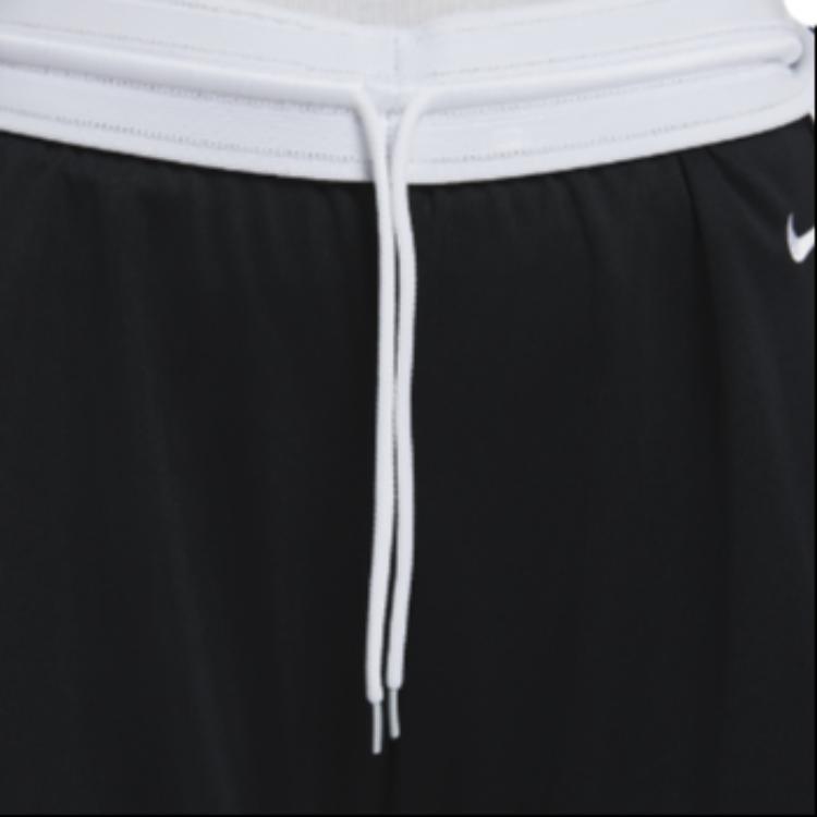 Nike Dri-Fit Color Block Logo Print Elastic Waist Basketball Shorts Women Shorts Black HF0530-012