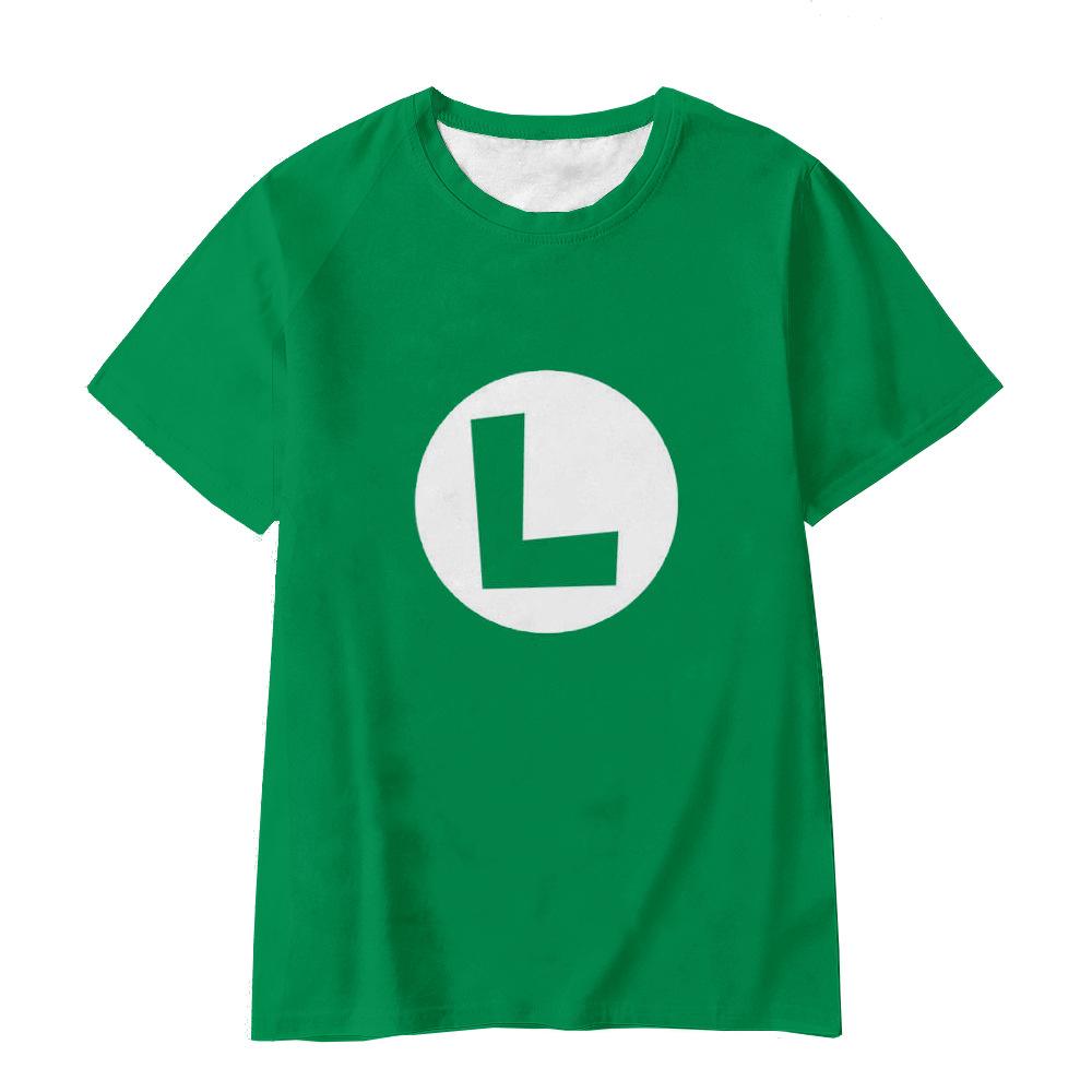 Magliette Estive Girocollo 3D Stampate Super Mario Moda Casual Manica Corta Bambini Ragazzo e Ragazza Bambini Unisex