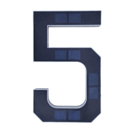 מספר בית מואר סולארי תאורת חוץ מספר כתובת LED מאיר עמיד למים מספר בית מודרני שלט כתובת לדלת כניסה חיצונית