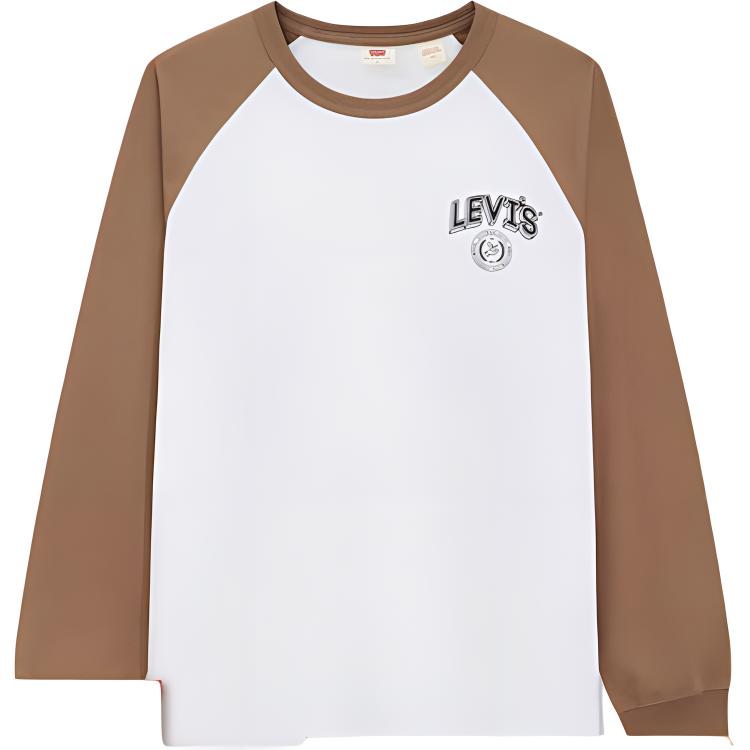 

Мужская футболка с длинным рукавом Levis Color Block American Versatile Vintage Топы Коричневый A9220-0001 S