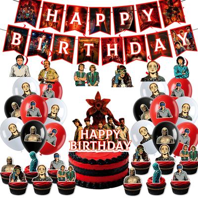 The Cartoon Themed Party Decoration Set With Art Flags And Nameplates Is Suitable For Birthday Parties And Gatherings