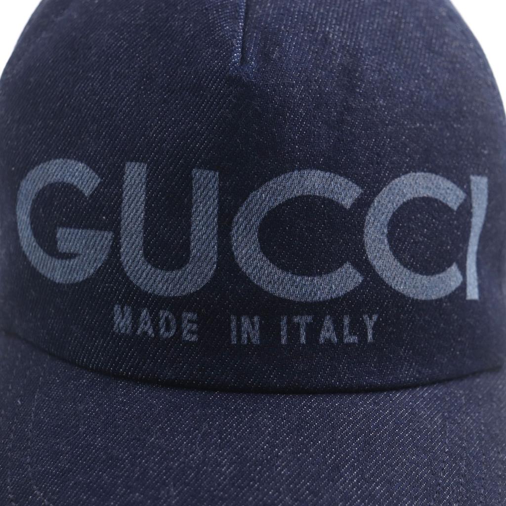 Excellent GUCCI cap Indigo cotton mens L 812838 Used