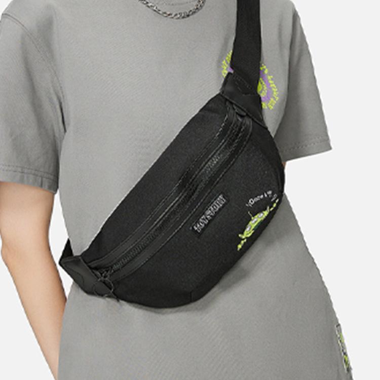 New LiNing Sports Life Collection Polyester Sling Bag, Fanny Pack Regular Unisex Black ABDS383-1