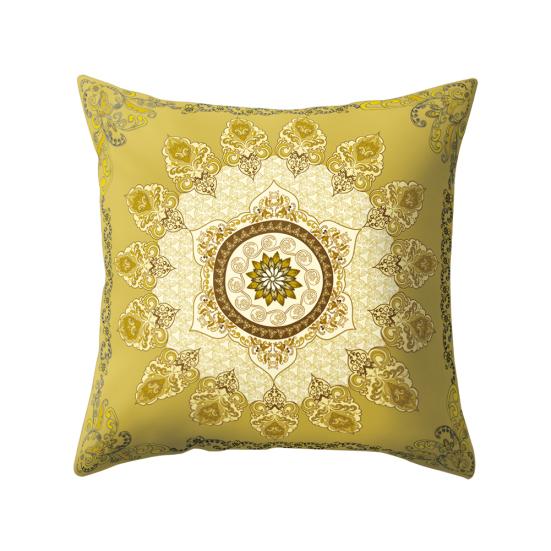 Retro Mexico Style Symmetrical Colorful Flower Waist Cushion Pillow Case Decor