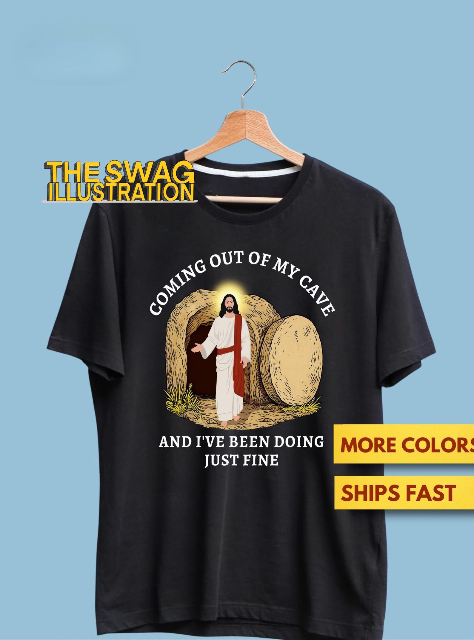 Funny Coming Out Of My Cave Shirt, And I ve Been Doing Just Fine, The Killers Mr. Brightside Lyrics Pun Wordplay, Music Lovers Pun Gift Tee M