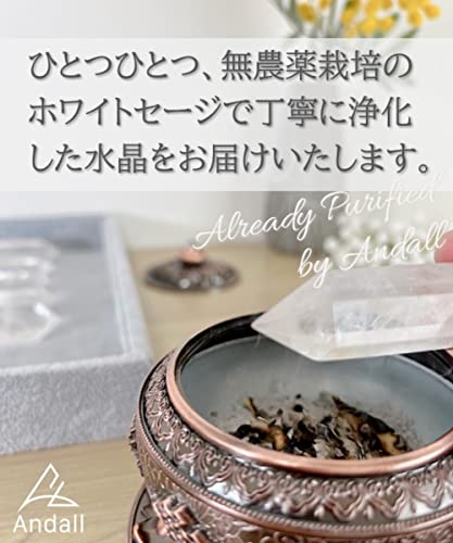 Andall Crystal Tuner [High-Vibration Purified Quartz Crystals Supervised by Healers] 4096Hz Tuning Fork, Crystal Cleansing, Relaxation, White Quartz,