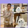 Childrens Cartoon Dog Plush Crossbody Bag For Girls With Zipper Closure And Mobile Pocket