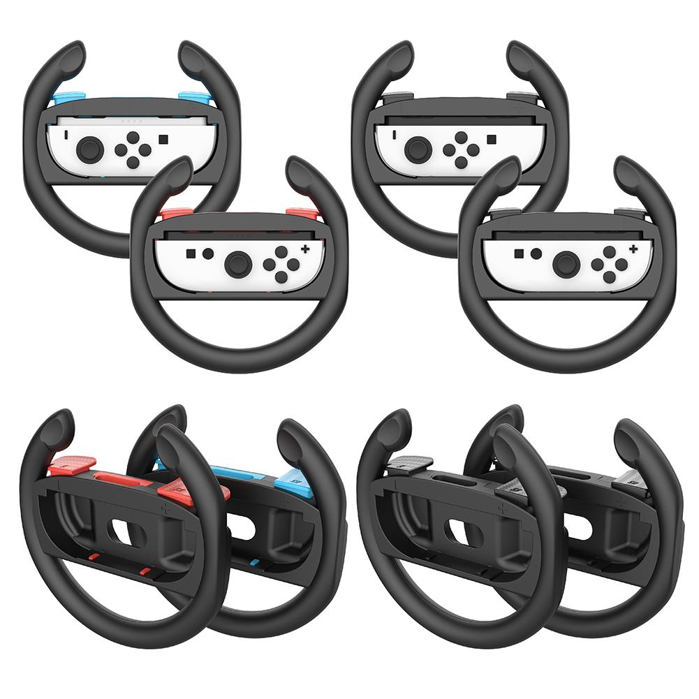 2Pcs Racing Steering Wheels for Switch 2 Handle Grips Handle Stand Holder Racing Game Wheel for Switch 2 Gaming Accessories