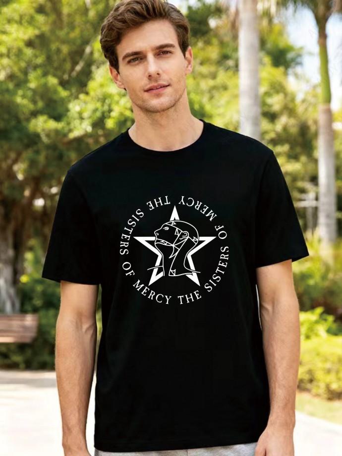 The Sisters Of Mercy Punk Gothic Rock Band Unisexs And Unisexs Tshirts Short Sleeved Oneck Streetwear Cotton Tshirt
