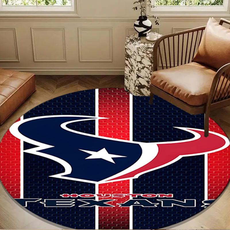 Houston basketball Logo Round mat, Anti-slip Circle Carpet Chair rug For livingroom,Bedroom, doormat home decor Gift Christmas Gifts