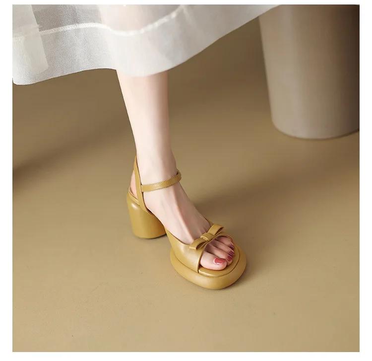 

Women s Platform Casual Sandals 2024 Summer Woman Fashion Bowknot Gladiator Open Toe Beach Shoes Ladies Shallow Roman Sandalias 36