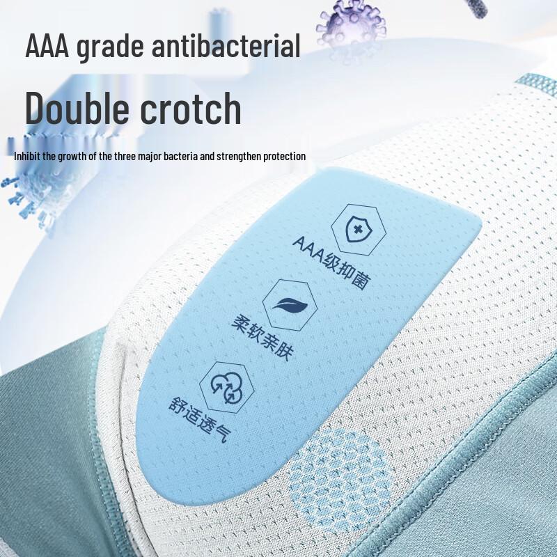 Langsha Men's Cotton Antibacterial Boxer Briefs 4-Pack