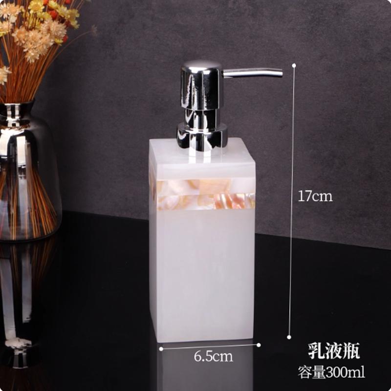 Leichter Luxus Muschel Badezimmer Dekoration Zubehör Zahnbürstenhalter Seifenspender Lotion Flasche Badezimmer Zubehör Wasch Set