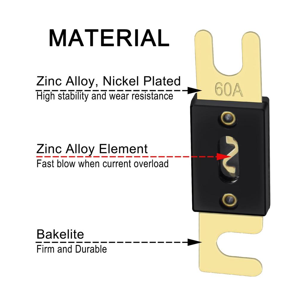 Heschen Car ANL Fuse Holder with 60A ANL Fuse Automotive