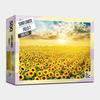 500-teiliges Puzzle – Goldenes Sonnenblumenfeld, beliebtes koreanisches Puzzle