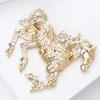 1Pc Animal Decoration Commemorative Gift Diamond Studded Fresh Zinc Alloy Sweet Pony Brooch