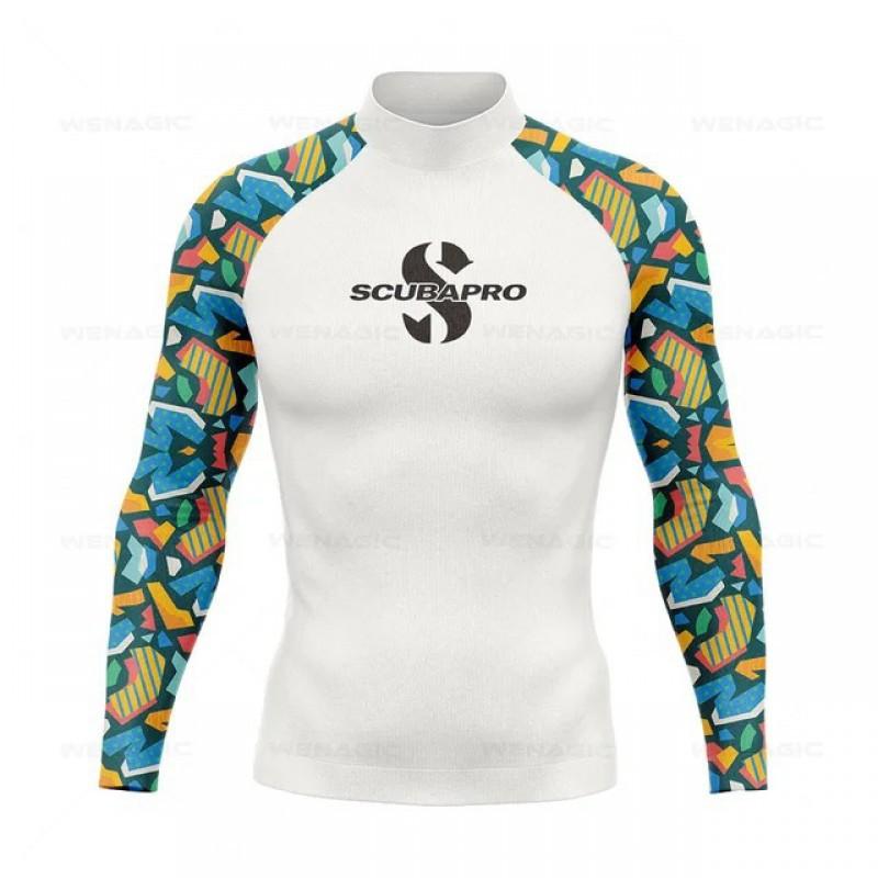 SCUBA Surfing Suit UPF50 Sunscreen Beach Swimsuit Diving Jellyfish Long-sleeved Split Top