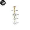 Gaibei Stylish Titanium Zircon Water Drop Navel Ring