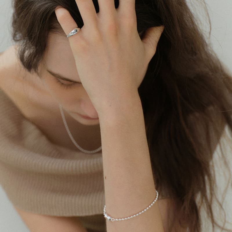 NORMALLEE [Silver 925] Clip Ball Bracelet