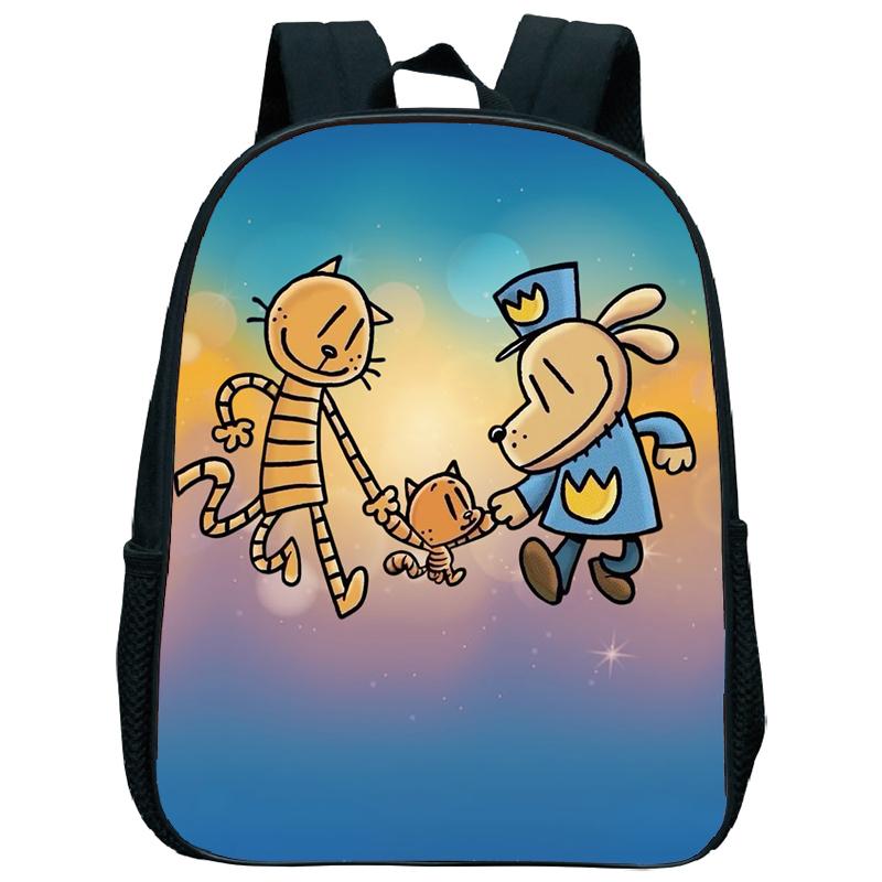 Dog Man Kindergartenrucksack 12 Zoll Dogman Kinder Junge Mädchen Kindergartentasche Kleinkind Zurück zur Schule Geburtstagsgeschenk