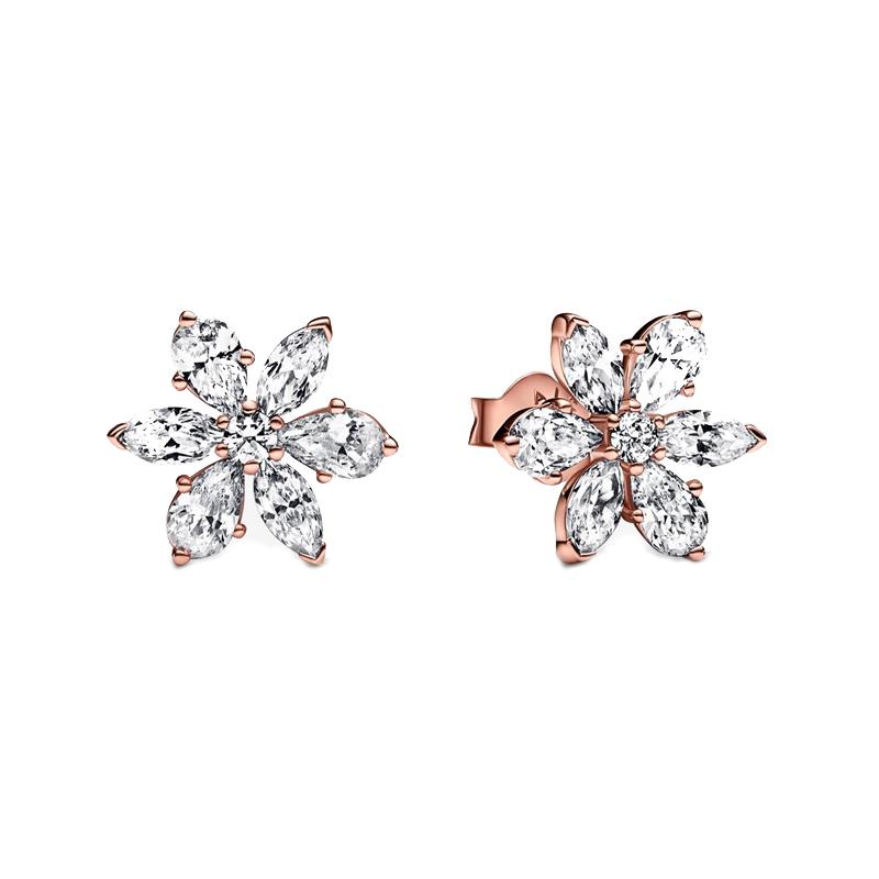 Pandora TIMELESS Sparkling Flower Specimen Fashion Synthetic Cubic Zirconia Earrings for Women 282407C01