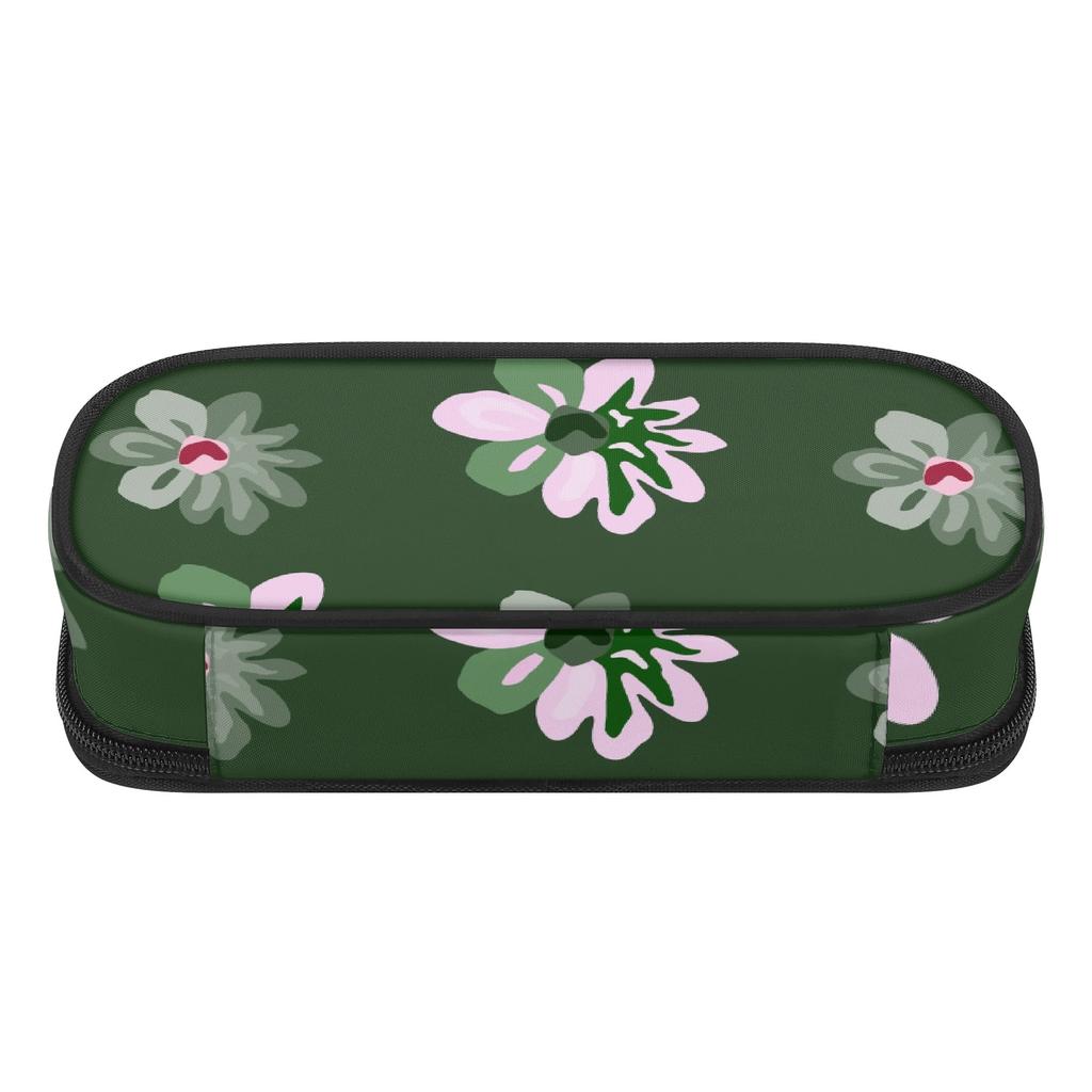 Pencil Pouch Neat Design 300D Polyester Zipper Closure with Pen Slot Board Mesh Pocket and Large Storage Section for Students