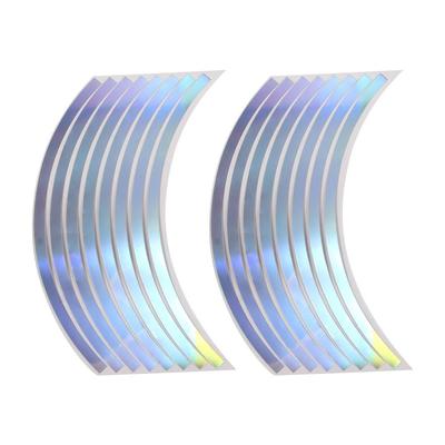 Inches Car Reflective Sticker 16 Stripes PVC Motorcycle Reflective Stripes Wheel Rim Tape Reflective Rim Stripe Wheel Sticker
