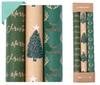 Eco-friendly Retro Kraft Christmas Gift Wrap Paper - Large Roll
